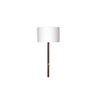 Rosa White Cotton Floor Lamp with Solid Wood