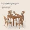 Brighton Square 4 Seater Dining Table With Set Of 4 Fabio Dining Chair