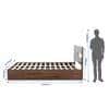 Yumako Queen Size Bed In Walnut Finish