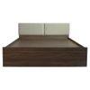 Sutra Engineered Wood Queen Size Bed In Walnut Finish