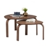 Scandinavian Sandra Set of Two Coffee Tables Cocoa Finish