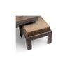 Blane Sheesham Wood 4 Seater Coffee Table Set In Antique Grey Finish Green Sparkle Velvet Cushion