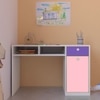 Alana Study Desk with Cabinet Drawer and Shelf in Lavender Purple English Pink Colour