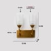 Devansh Metal Electric Wall Light in Antique Gold Colour with Beige Shade Count of 1 Light