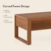 Linnea Rectangular Solid Wood Coffee Table In Amber Walnut Finish