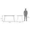 Carmen 6 Seater Glass Top Dining Table In Silver Finish