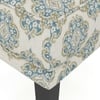 Morgen Ottoman In Aqua Fleur Damask Colour