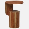 Orbit Solid Wood Side Table In Natural Finish