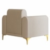 Veniza Velvet 1 Seater Sofa In Cream Colour