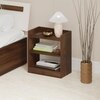 BLUEWUD Nohee Engineered Wood Bed Side End Table with/Without Storage and Drawer Lamp, Flower Night Stand for Bedroom Home Furniture (Brown Maple) (41.5 x 24 x 50.7) CM