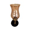 Devansh Metal Electric Wall Light in black Colour with Lavender Shade Count of 1 Light