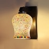 Devansh Solid Wood Electric Wall Light in Brown Colour with Multi Shade Count of 1 Light