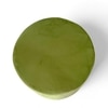 Lisbon Pine Wood Contemporary Ottoman Pouffee in Pear Green Velvet
