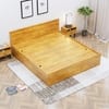 Hexa Engineered Wood Modern King Bed With Headboard With Storage In Giant Wood