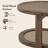 Tora Solid Wood And Cane Coffee Table In Danish Walnut Finish