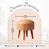 Brick Brown Faux Leather Ottoman