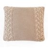 Archer Khaki Cream Knitted Cushion Cover  16X16 Inches