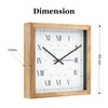Roman Indices and Circular Dot Dial Detailing Wooden Wall Clock