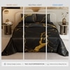 Stoa Paris 300TC UltraSatin King Size Comforter,  Lightweight, Black Gold