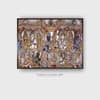 Yellow Blue Tanjore Painted Framed Canvas Wall Prints Canvas Wall Prints Set of 2 Multicolor Matte