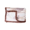 Cream Floral Wool Blanket Double Bed 240 X 220 Cm
