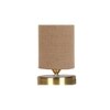 Iero Beige Jute table lamp with Gold wood base