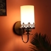 Eliante Modern Wall Lights Mild Steel & Glass Material Chrome, Brown & White Finish