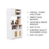 Hexa Red Crockery Unit Multipurpose Wooden Cabinet in Frosty White Colour