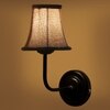 Devansh Black Wall Mounted Lamp With Beige Jute Shade