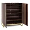 Nina 24 Pairs Solid Wood Shoe Cabinet In Mango Walnut Finish
