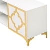 Gold Lux free-standing TV cabinet in White
