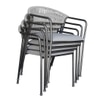 Costa Outdoor Accent Patio Weaving Chair Set of 2 Gun Metali in Grey