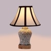 Devansh Multi Cotton Shade Lamp With Wood & Mosaic Glass Base For Decoration/Office/Home/Gifting/Study For Decoration/Office/Home/Gifting/Study