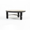 Bette Ceramic Coffee Table In Deark Brown Finish