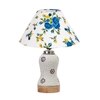 Devansh Conical Multi Cotton Shade Lamp With Wood & Mosaic Glass Base For Decoration/Office/Home/Gifting/Study For Decoration/Office/Home/Gifting/Study -(10X10X14.5) Inches -A