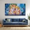 The Castle Decor Radha Krishna Spiritual Wall Art Framed Painting 27x48 Inch (Style 6)