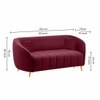 Nero Velvet 2 Seater Sofa in Maroon Colour