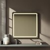 Modern Square Wall LED Mirror with Anodized Aluminum Frame Rose Gold Matte Black Brushed Silver