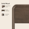 Hiro Solid Wood Bedside Table In Danish Walnut Finish