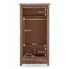 Fidora Solid Wood 2 Door Wardrobe in Teak Finish