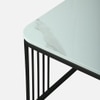 Velt Square Metal Nesting Coffee Table Set Black Finish White Porcelain Top Set Of 2
