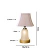 Devansh Off-White Cotton Rectangular Shade Lamp With Wood & Mosaic Glass Base For Decoration/Office/Home/Gifting/Study For Decoration/Office/Home/Gifting/Study