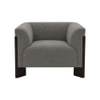 Octavia Boucle Fabric Lounge Chair in Grey