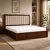 Tarang Solid Wood Comfort King Bed Box Storage Provincial Teak Finish Mattress 72 x 78 Inches
