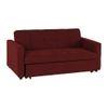 Medas 3 Pull Out Sofa Cum Bed In Maroon Colour