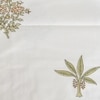 Ayan White Floral 400 TC Cotton Flat Double Queen Size Bedsheet with 2 Pillow Covers – Threads