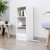 Hexa Engineered Wood Bookshelf Multipurpose Storage Rack in Frosty White Colour