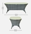 Paris 3+1+1 Seater Wicker Sofa Set in Dual Tone Grey Colour