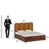 Aaram Sheesham Wood Queen Size Bed With Hydraulic Storage in Provincial Teak Finish