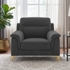 Niwara Velvet 1 Seater sofa in Dark Grey Color